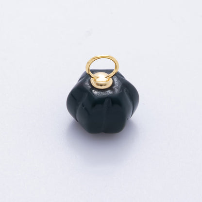 18K Gold Filled Pumpkin Quartz, Ruffle, Carnelian Gemstone Charm | AH-836 - AH-838