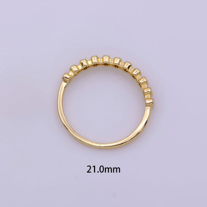 18k gold Filled Ring Micro Pave Cz Cubic Zirconia Gold Band Minimalist Jewelry Stackable U-010~U-013