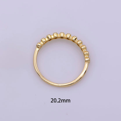 18k gold Filled Ring Micro Pave Cz Cubic Zirconia Gold Band Minimalist Jewelry Stackable U-010~U-013