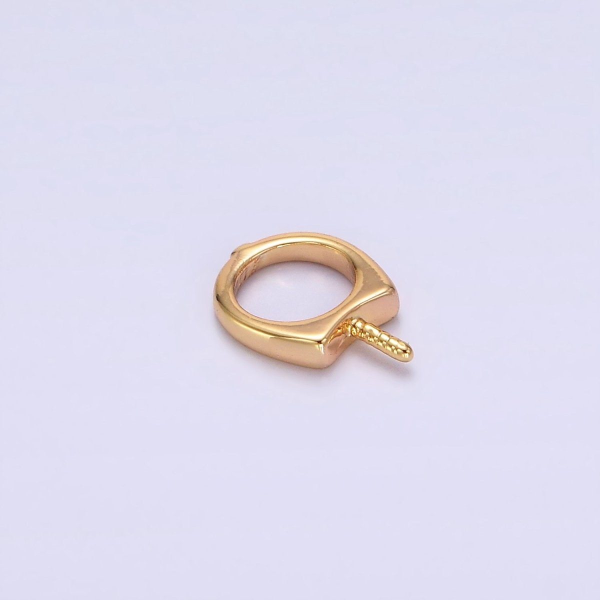 18k Gold Filled Round Plain Peg Bail Hold for Half Drill Pearl and Bead Bail Charm Jewelry Findings Supplies | Z-488