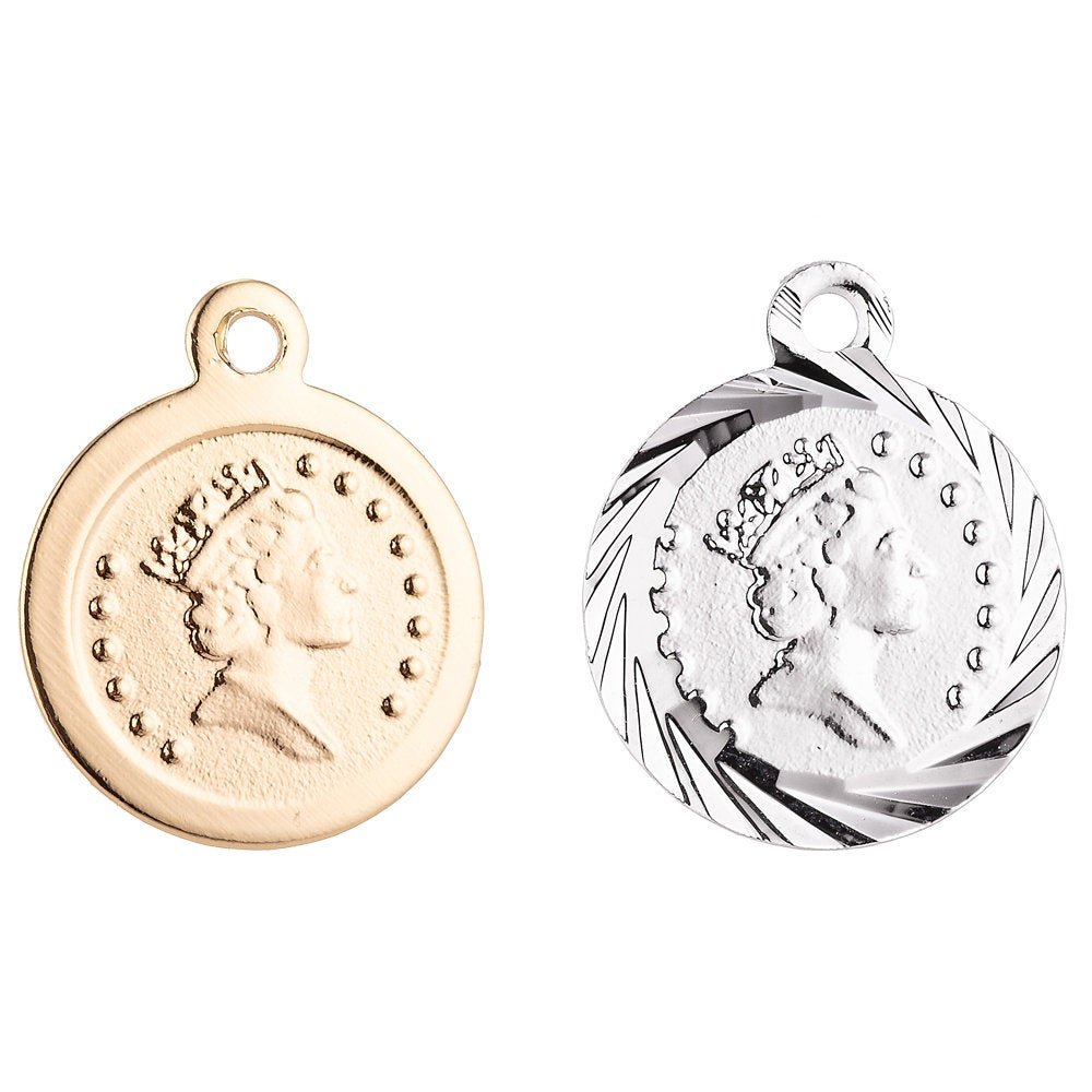 18K Gold Filled Royal Queen Elizabeth Charm Pendant C-022