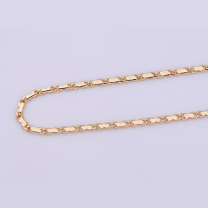 18K Gold Filled Scroll Chain Necklace, 18 Inch Scroll Finished Chain For Jewelry Making, Dainty 2.5mm Designed Necklace w/ Spring Ring | CN-385  Clearance Pricing