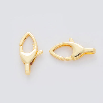 18K Gold Filled Teardrop Edged Lobster Claw Clasps Finding | Z1167