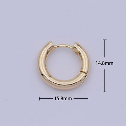 18k Gold Filled Thin Mini Ear Huggie Hoop Earrings, GOLD cartilage hoops Earring Hypoallergenic T-242