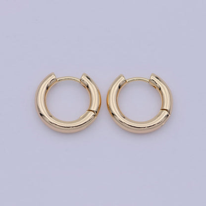 18k Gold Filled Thin Mini Ear Huggie Hoop Earrings, GOLD cartilage hoops Earring Hypoallergenic T-242