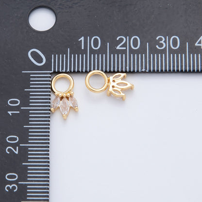 18K Gold Filled Triple Marquise CZ Add-On Drop Earring Charm | AF744