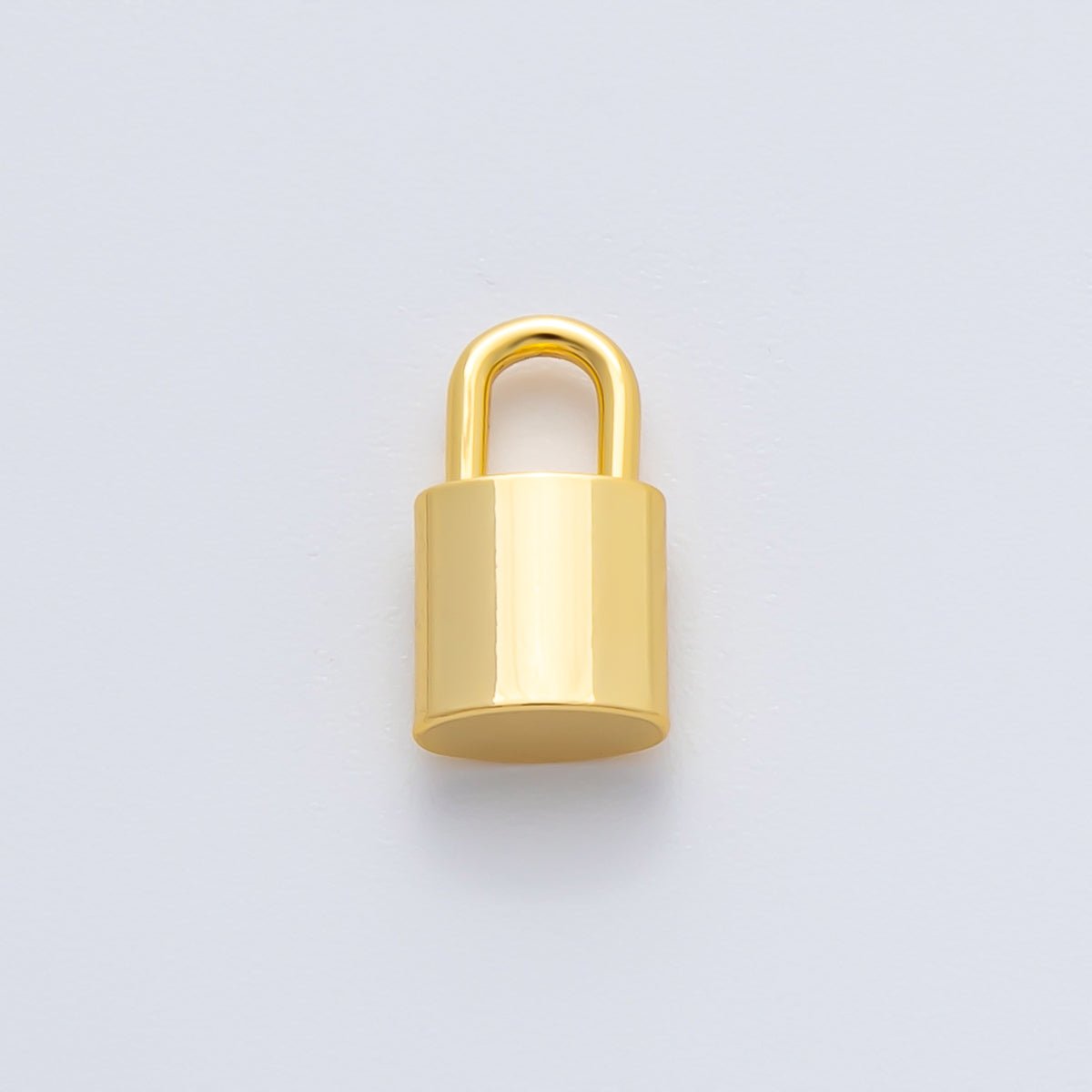 18K Gold Plated 11mm Minimalist Padlock Charm Link Finding in Gold &amp; Silver | Z1436