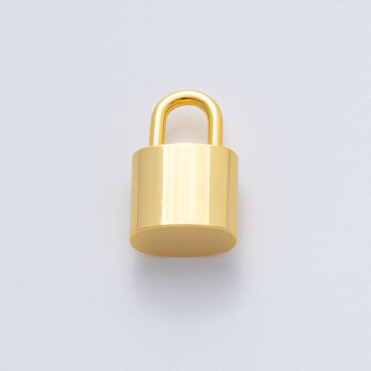 18K Gold Plated 13mm Minimalist Padlock Charm Link Finding in Gold &amp; Silver | Z1437