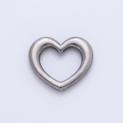 18K Gold Plated 16mm Minimalist Heart Charm Link Finding in Gold &amp; Silver | Z1432