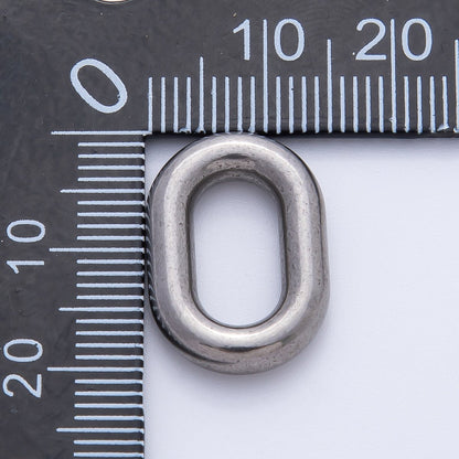 18K Gold Plated 20mm Minimalist Oval Oblong Charm Link Finding in Gold &amp; Silver | Z1430
