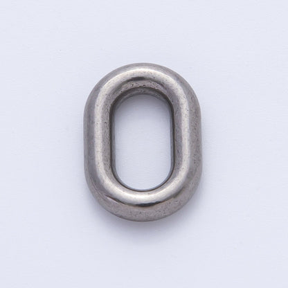 18K Gold Plated 20mm Minimalist Oval Oblong Charm Link Finding in Gold &amp; Silver | Z1430