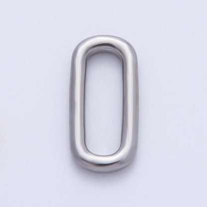 18K Gold Plated 26mm Minimalist Oval Oblong Charm Link Finding in Gold &amp; Silver | Z1434
