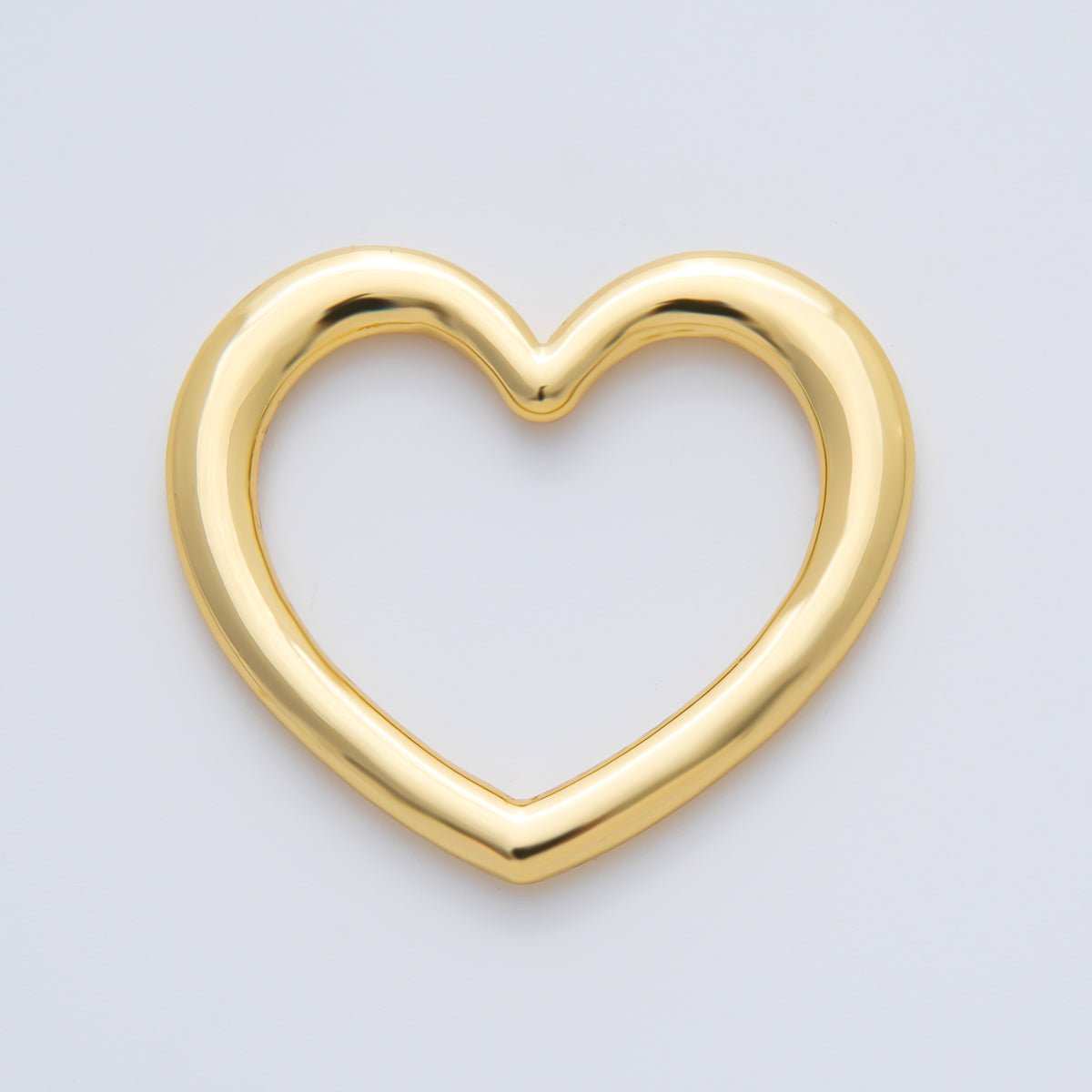 18K Gold Plated 29mm Minimalist Heart Charm Link Finding in Gold &amp; Silver | Z1429