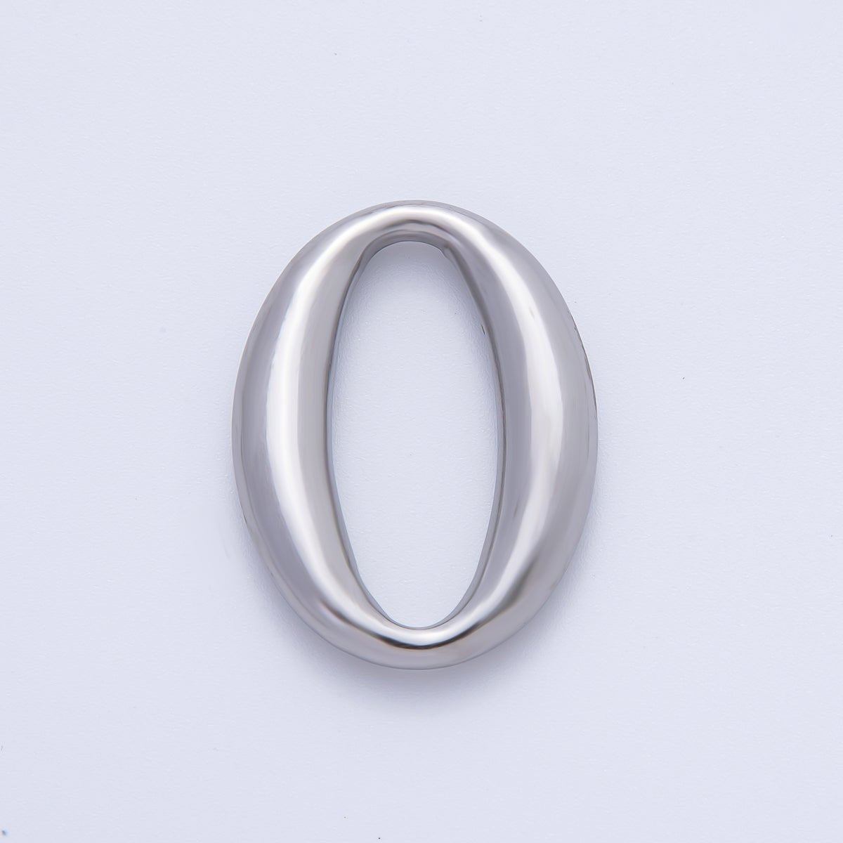 18K Gold Plated 32mm Oblong Oval Minimalist Charm Link Finding in Gold &amp; Silver | Z1438