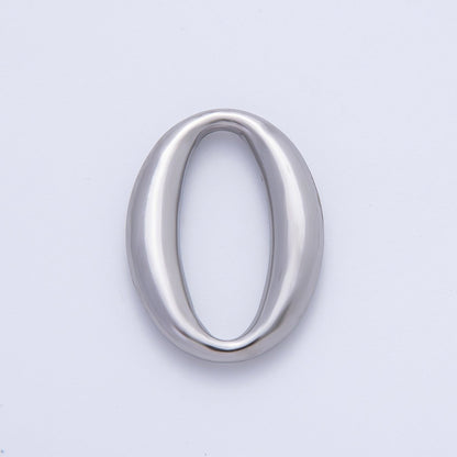 18K Gold Plated 32mm Oblong Oval Minimalist Charm Link Finding in Gold &amp; Silver | Z1438