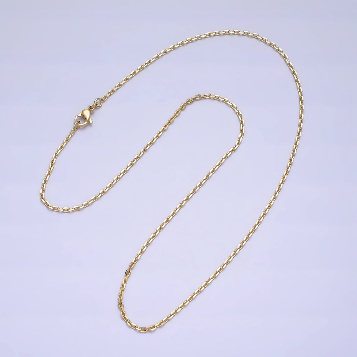 1.8mm Cable Chain necklace Dainty gold Cable Link chain 17.5", 20" chain | WA-1642 WA-1643 Clearance Pricing