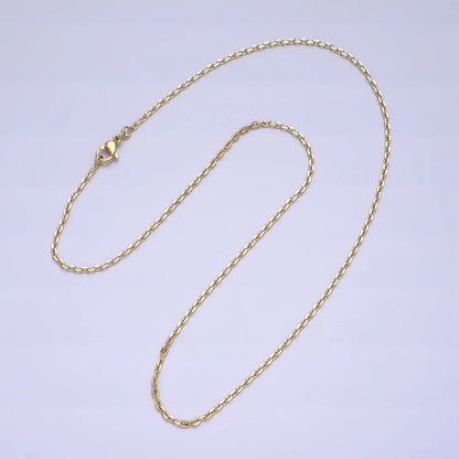 1.8mm Cable Chain necklace Dainty gold Cable Link chain 17.5", 20" chain | WA-1642 WA-1643 Clearance Pricing