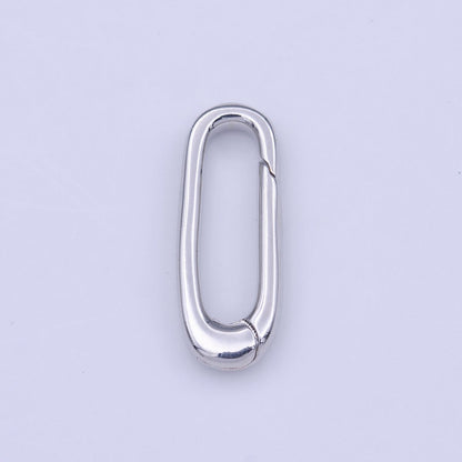 18mm Thin Oblong Oval Jewelry Supply in Gold &amp; Silver | K-242, K-280
