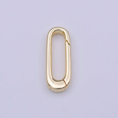 18mm Thin Oblong Oval Jewelry Supply in Gold &amp; Silver | K-242, K-280