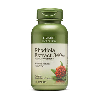 GNC Herbal Plus Rhodiola Extract 340mg, 100 Capsules