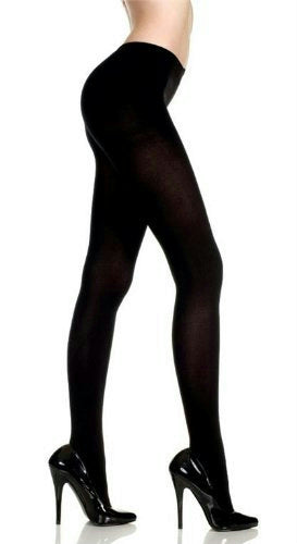 Black Opaque Fashion Tights Pantyhose