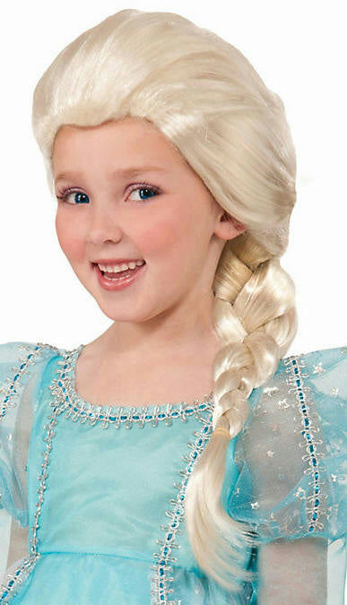Platinum Blonde White Snow Princess Elsa Child Wig