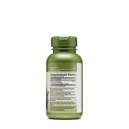 GNC Herbal Plus Bilberry Extract 60mg, 100 Capsules