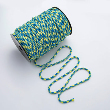 5mm Rainbow, Orange, Yellow Summer Cotton Cord Paracord Unfinished Chain by Yard for Necklace, Bracelet Finding | ROLL-1733 - ROLL-1735, ROLL-1751 - ROLL-1762