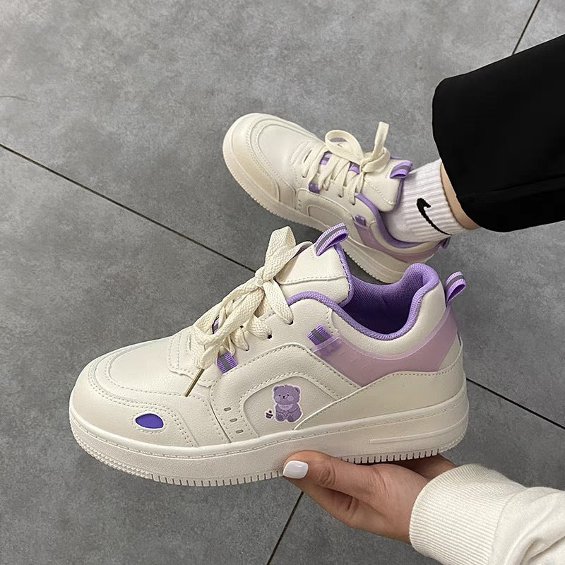 Fashion Spring Womens Sneakers Lace Up Casual Shoes Breathable Comfortable Women&