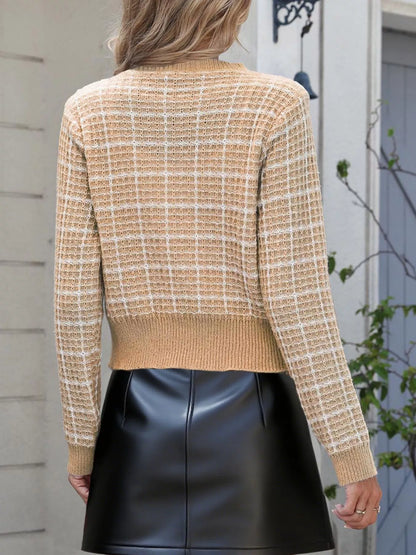 Bow Decor Button Up Cardigan
