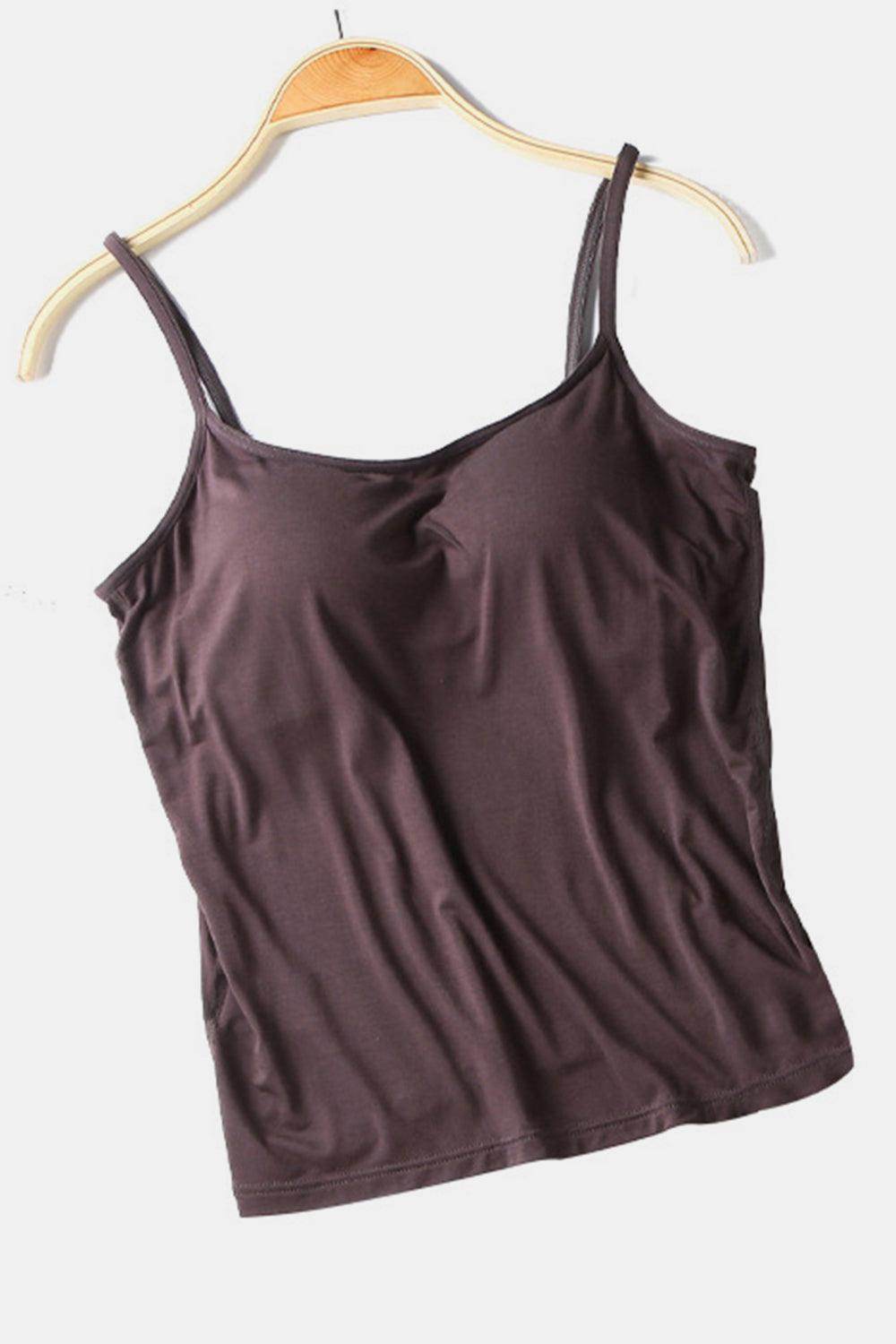 Scoop Neck Cami with Bra for Comfortable Everyday Wear