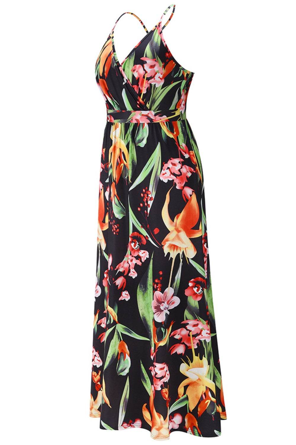 Crisscross Printed Surplice Cami Dress For Women