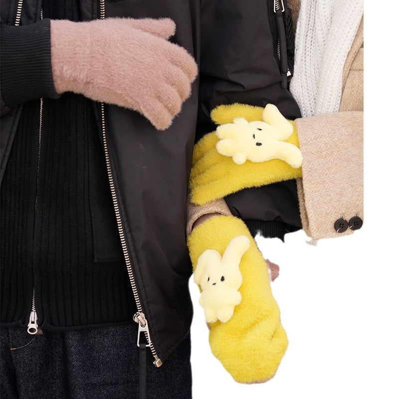 Fleece-lined, Windproof, Cute Cartoon Couple&