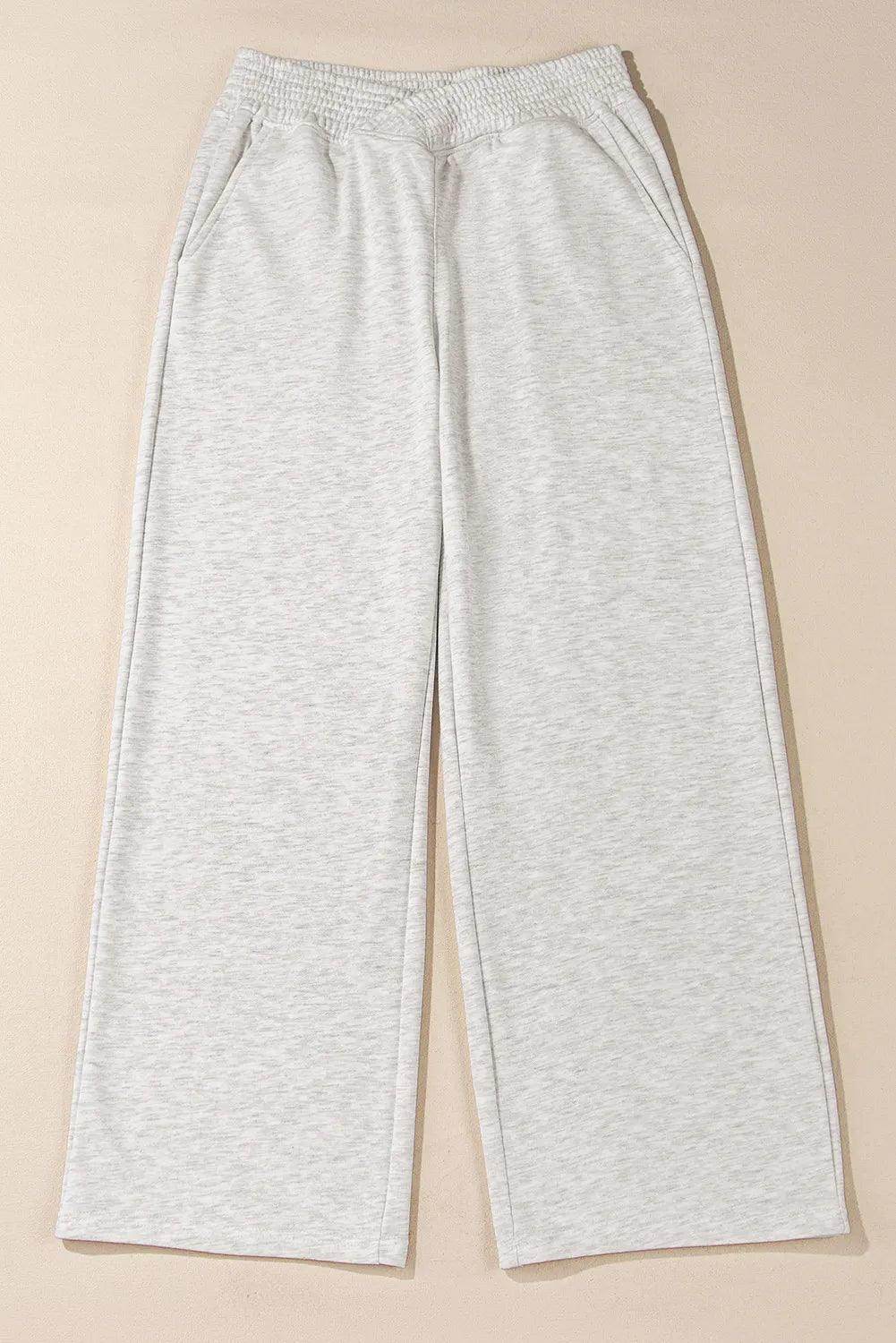 Elastic Waist Active Pants with Pockets for Women