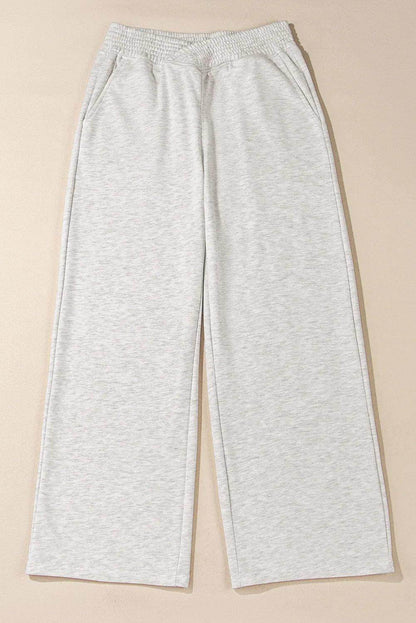 Elastic Waist Active Pants with Pockets for Women