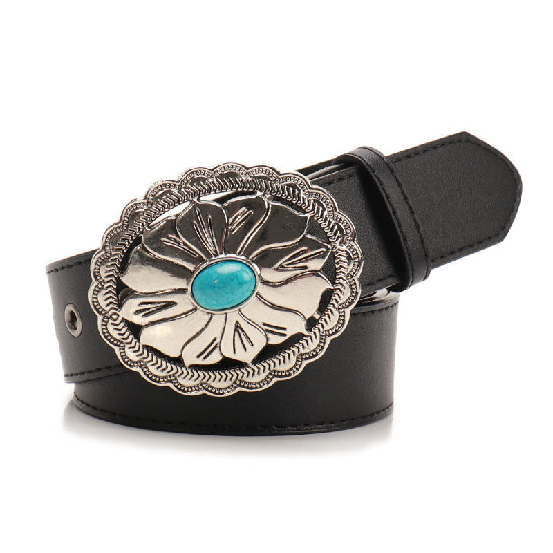 Retro Gem Black Belt Women&