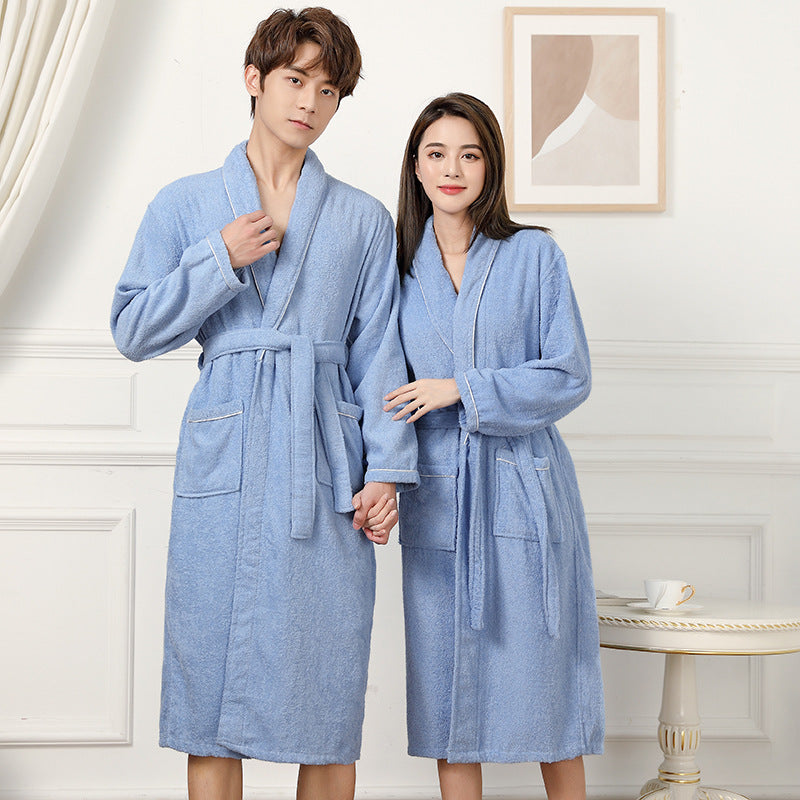 Towel Material Bathrobe Men&