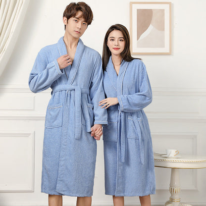 Towel Material Bathrobe Men&