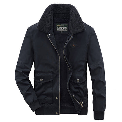 Multi-pocket Casual Cotton Jacket For Young And Middle-aged Adults