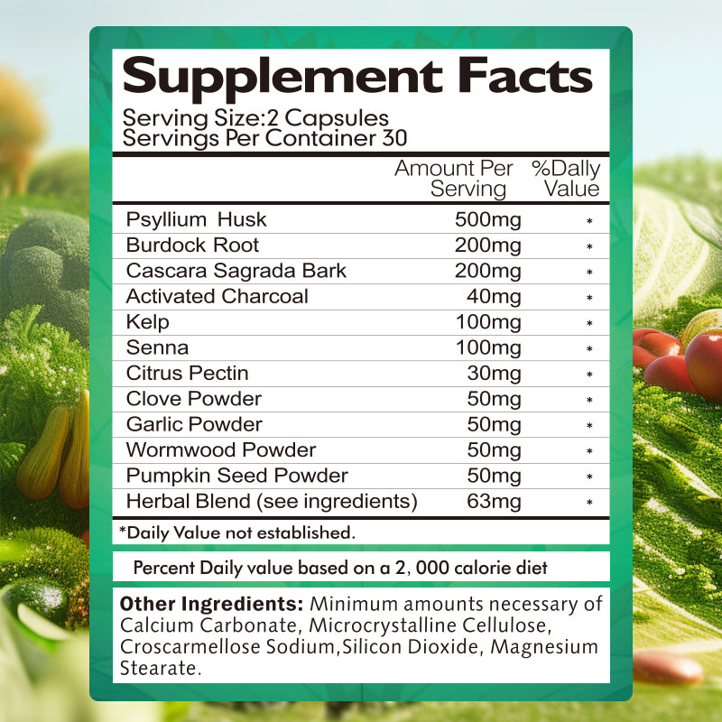 BSYS 7 Day Colon Cleanse &amp; Detox Formula 60&