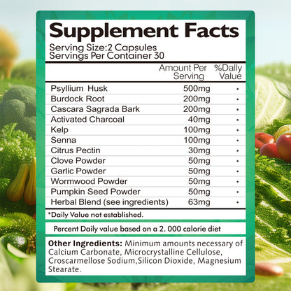 BSYS 7 Day Colon Cleanse &amp; Detox Formula 60&