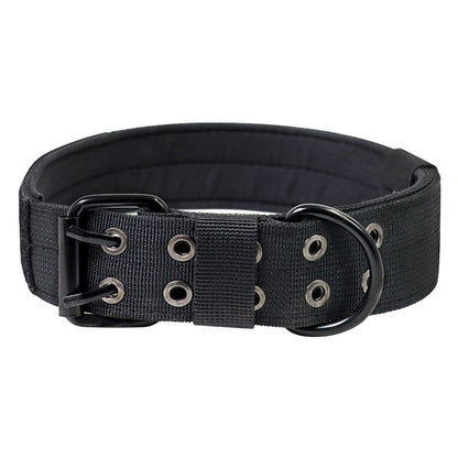 OneTigris Military Adjustable Dog Collar With Metal D Ring &amp; Buckle