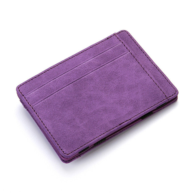 PU Creative Magic Wallet Flip Card Holder Men&