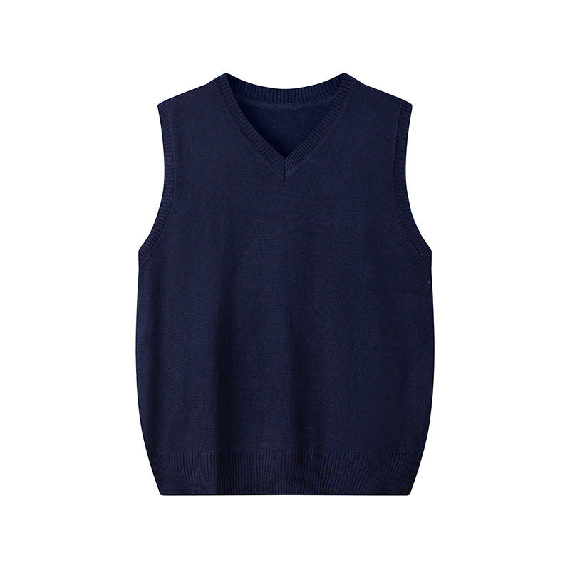Fashionable V-neck Pullover Knit Vest For Early Spring