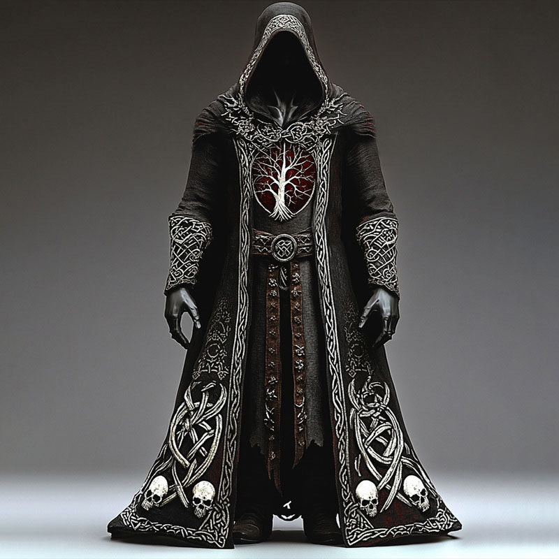 Abstract Long-sleeved Cape Coat For Casual Men&