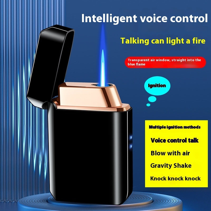 Voice-controlled Blow-and-blow Ignition Torch Lighter