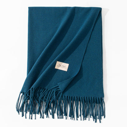Pure Color Artificial Cashmere Scarf Women&