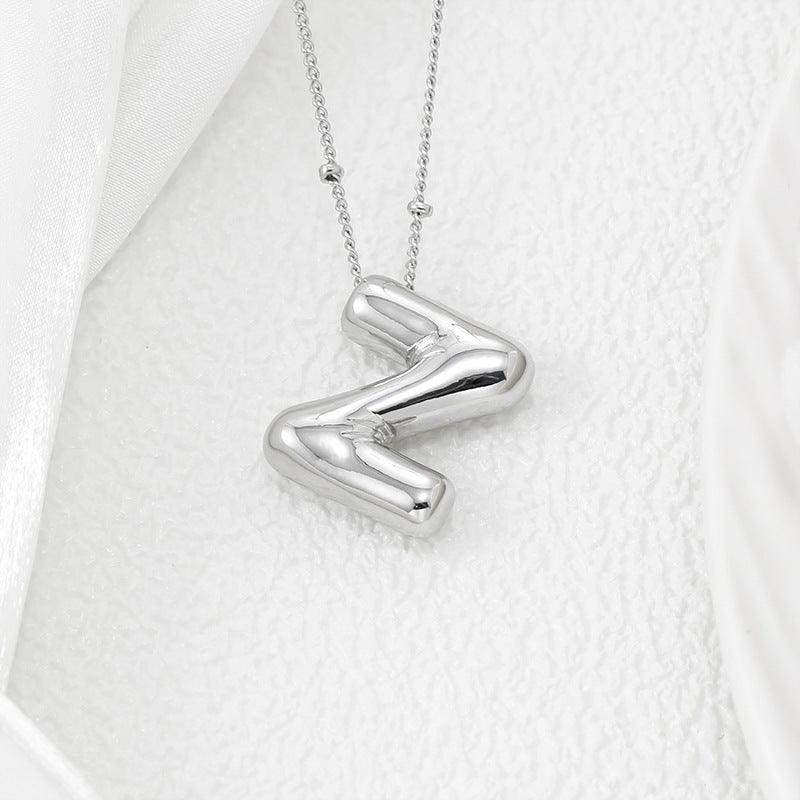 Copper Bubble Letter Pendant Necklace for Stylish Personalization