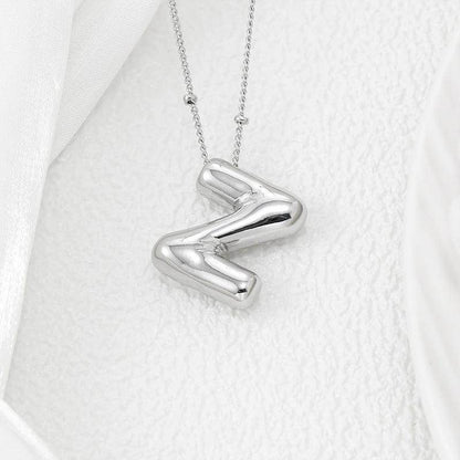 Copper Bubble Letter Pendant Necklace for Stylish Personalization
