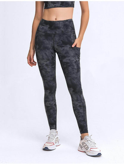 Millennia Wide Waistband Leggings with Pockets for Women